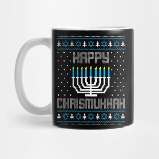 Happy Chrismukkah Menorah Ugly Christmas Hanukkah Mug